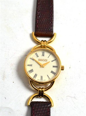 Lot 48 - A lady's Gucci wristwatch - cased