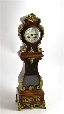 Lot 101 - A French striking miniature longcase clock with gilt metal mounts