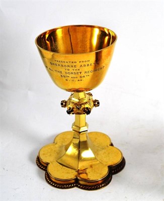 Lot 139 - A Victorian silver gilt communion chalice, London, 1892