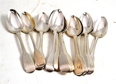 Lot 182 - Twelve fiddle pattern teaspoons