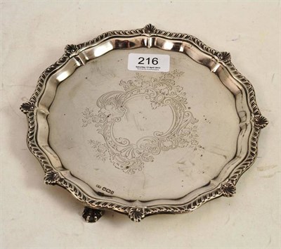 Lot 216 - A silver waiter