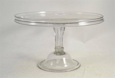 Lot 222 - Georgian glass tazza on tall foot