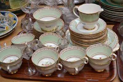 Lot 224 - Tea set, glasses and liqueur set