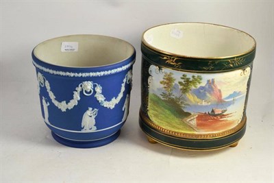 Lot 230 - Wedgwood jardiniere and a Staffordshire aspidistra pot