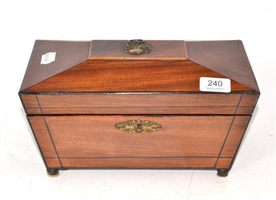 Lot 240 - A late Georgian tea caddy