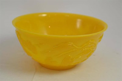 Lot 276 - Peking yellow glass bowl (chipped)