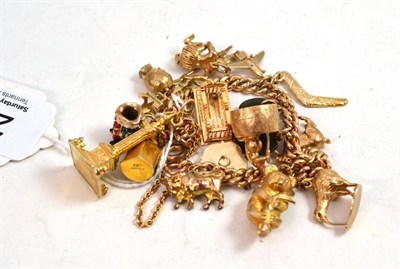 Lot 293 - Gold charm bracelet