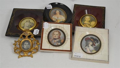 Lot 434 - A group of six miniatures