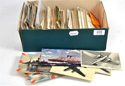 Lot 435 - Collection of postcards, war time aircraft ID, etc