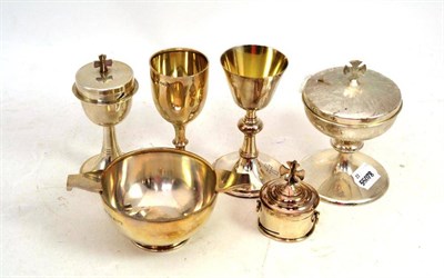 Lot 455 - Six items of ecclesiastical silver