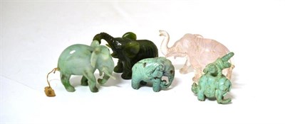 Lot 176 - A Chinese Carved Turquoise Elephant and Acrobat Group, late Qing Dynasty, as a young boy...