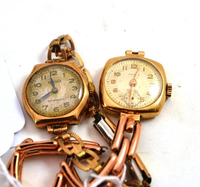 Lot 502 - Two lady's wristwatches (one a.f.)