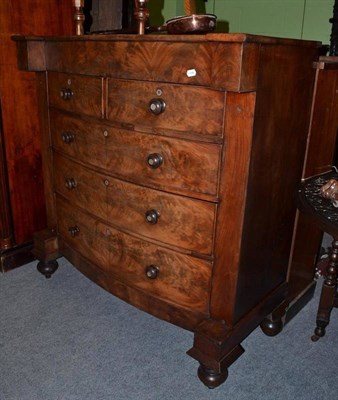 Lot 543 - A Victorian mahogany four height scotch chest, 124cm wide