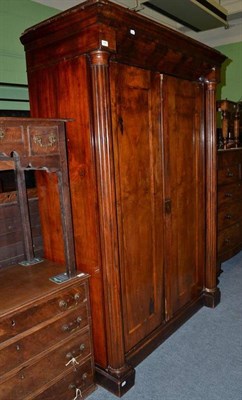 Lot 544 - A Victorian mahogany double wardrobe with carved columns