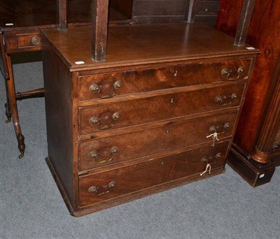 Lot 546 - Mahogany straight front chest and mahogany bookcase