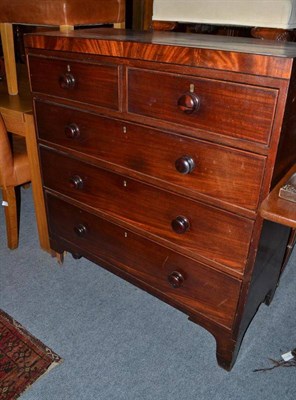 Lot 553 - Late Georgian mahogany chest