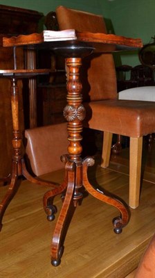 Lot 554 - A 19th century painted satinwood tripod table