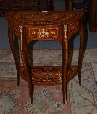 Lot 565 - Demi lune inlaid table with gilt metal mounts