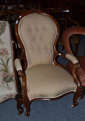 Lot 588 - Victorian spoon back chair