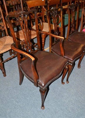 Lot 604 - A set of six George III style dining chairs and another (7)