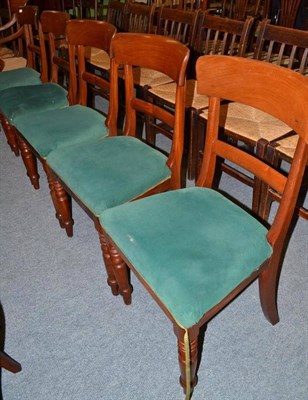 Lot 606 - A set of six (5 + 1) Victorian mahogany bar back chairs