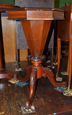 Lot 624 - A Victorian inlaid sewing table