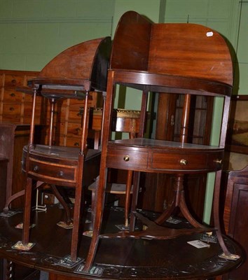 Lot 642 - A George III mahogany corner washstand and another