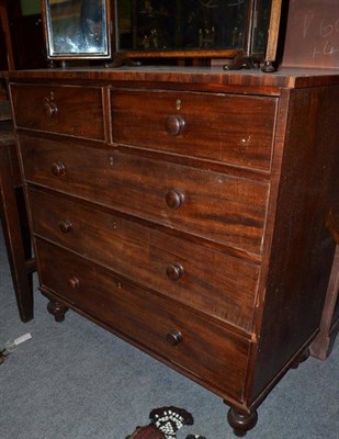 Lot 643 - A Victorian mahogany four height chest of drawers, 117cm wide