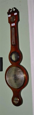 Lot 680 - A mahogany wheel barometer