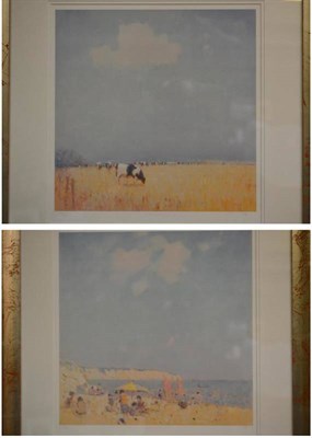 Lot 1014 - After Stephen Brown (b.1947) ";Pastoral IV"; ; ";Summer Sands"; each initialled, inscribed and...