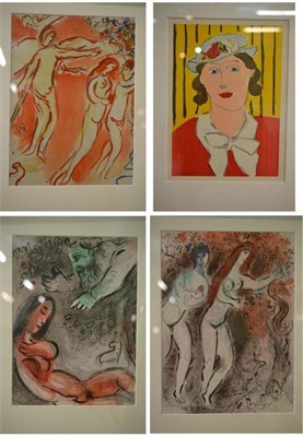 Lot 1017 - After Marc Chagall (1887- 1985)  ";Eve Incurs God's Displeasure"; ; ";Adam and Eve are banished...