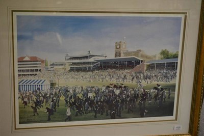 Lot 1025 - After Brian Shields ";Bráaq"; FBA (1951-1997) York Races Signed artist's proof, limited...