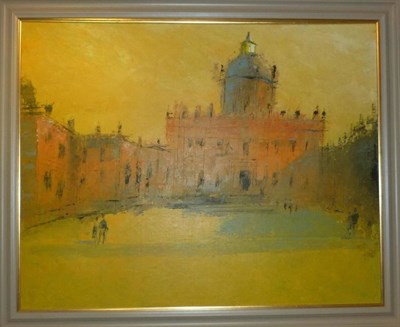 Lot 1062 - John McNeil (Contemporary) ";Castle Howard"; initialled, acrylic on canvas board 72.5 cm by 92.5 cm