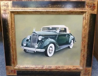 Lot 1065 - Joanne Shaw F.R.S.A (b. 1974)  ";Packard Classic"; monogrammed, oil on canvas board  39cm by 49cm