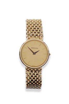 Lot 210 - A 9ct Gold Wristwatch, signed Bueche Girod, circa 1990, quartz movement, champagne coloured...