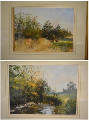 Lot 1104 - David Green NS (b.1935) ";Autumn on the Wharfe";; ";Autumn Morning"; Both inscribed and dated...