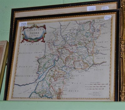 Lot 1123 - Two maps by Robert Morden Cumberland and Gloucestershire