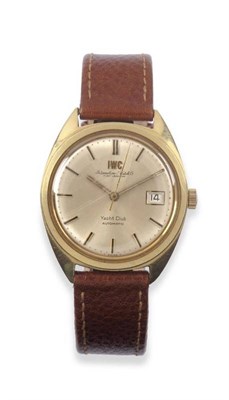 Lot 212 - An 18ct Gold Automatic Calendar Centre Seconds Wristwatch, signed International Watch Co,...