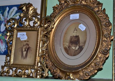 Lot 1126 - A 19th century carved giltwood Florentine style frame with acanthus leaf finial, and another (2)