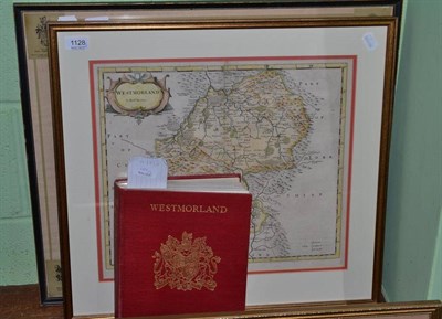 Lot 1128 - Two maps of Westmorland, one hand coloured and a book the ";Inventory of Historical Monuments...