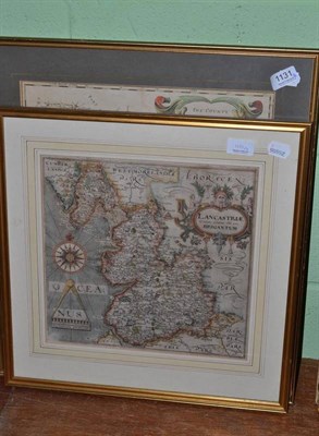 Lot 1131 - Map of Lancaster and a Morden map of Lancaster