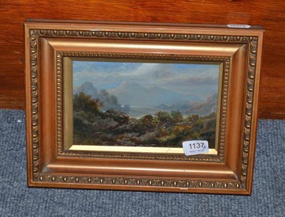 Lot 1137 - A 19th century oil on board of a landscape