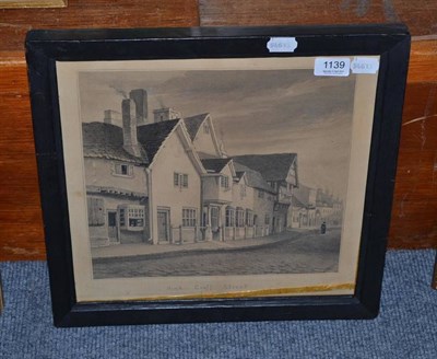 Lot 1139 - John Flower watercolour, 1837, Blue Boar Inn, High Cross Street, Leicester