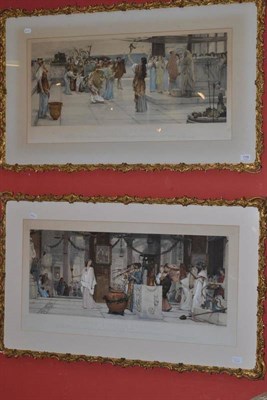 Lot 1156 - Blanchard After L Alma Tadema, ";A Dedication to Bacchus"; and ";The Vintage Festival, Ancient...