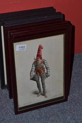 Lot 1167 - Eleven framed hand colour prints