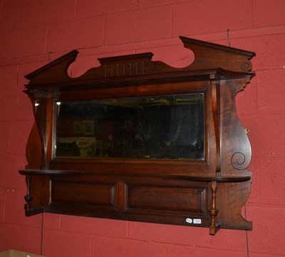 Lot 1194 - Walnut over mantel mirror