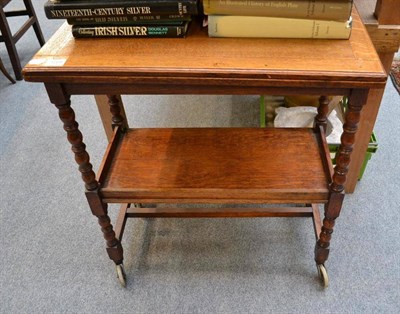 Lot 1205 - An oak hostess trolley