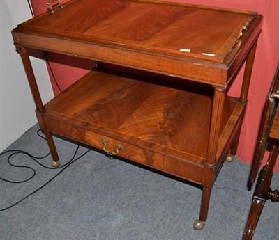 Lot 1239 - Reproduction mahogany two tier trolley