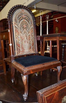 Lot 1253 - A 19th century rosewood prayer chair