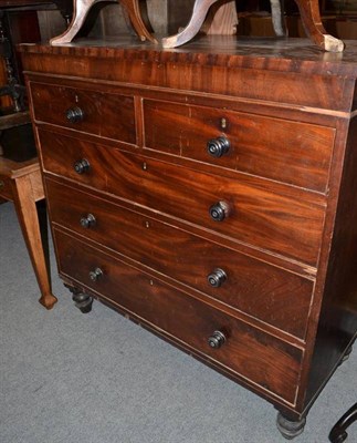 Lot 1254 - A 19th century mahogany straight fronted chest